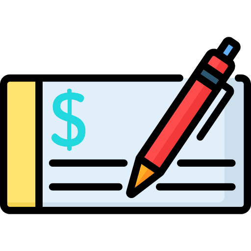 Check bank business payment icon