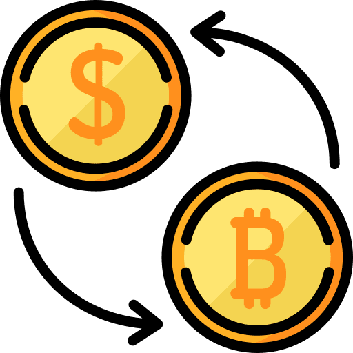 Exchange coins commerce dollar icon