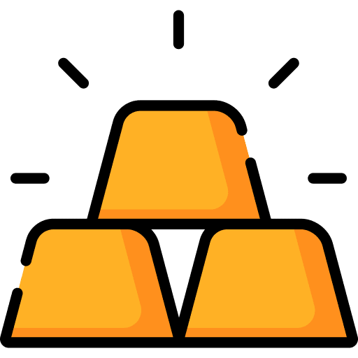 Gold ingot business and finance gold ingot gold ingots icon
