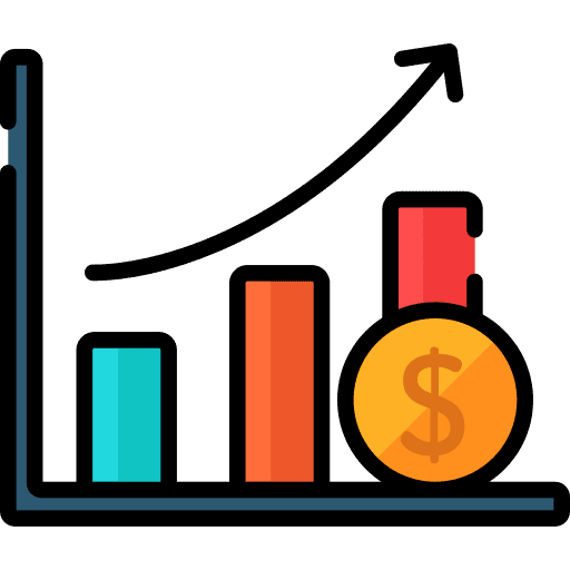 Profits money statistics growing icon