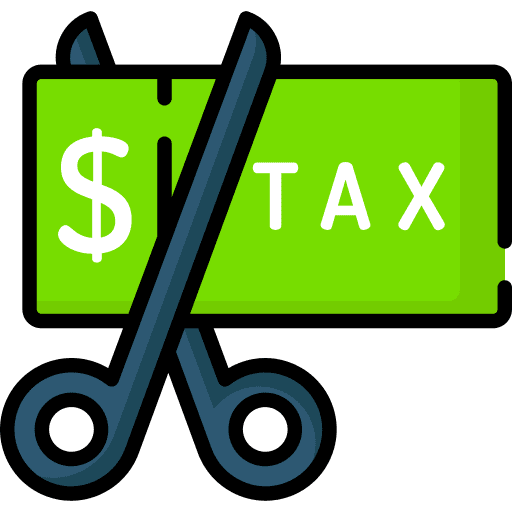 Tax bill ticket percent icon