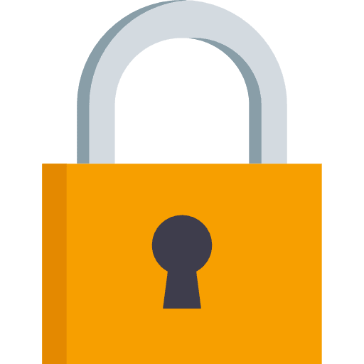 Padlock tools and utensils secure lock icon