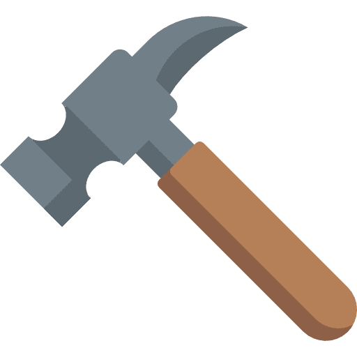 Hammer improvement hammer construction icon