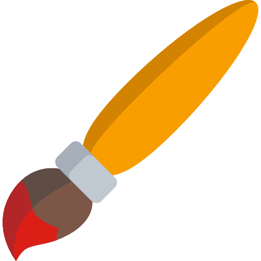 Paint brush artist brush stroke brushes icon