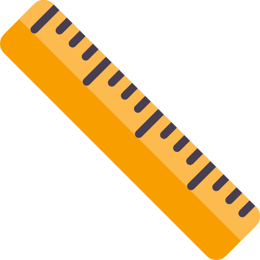 Ruler triangle graphic tool metric icon
