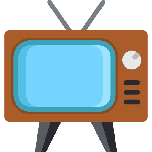 Television antique television transport icon