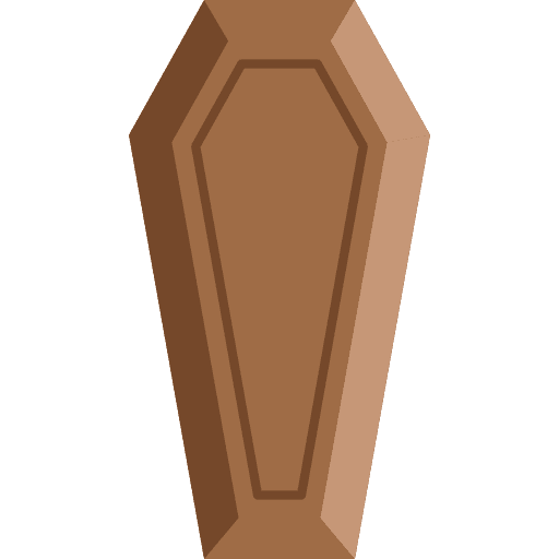 Coffin horror halloween scary icon