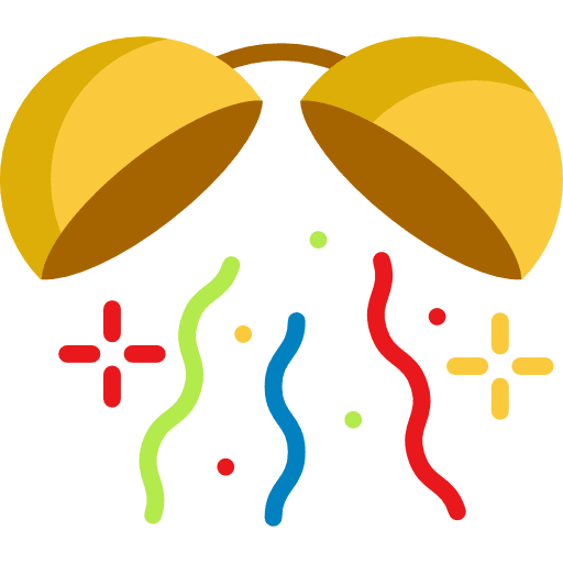 Confetti new year party birthday icon