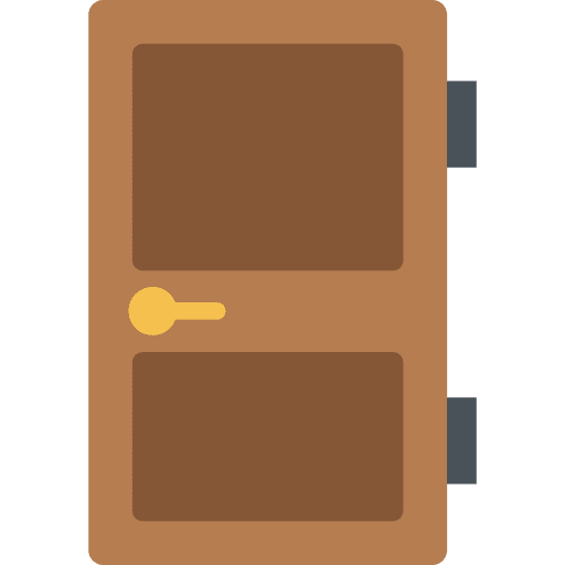 Door access furniture and household construction and tools icon