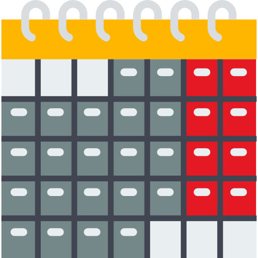 Calendar organization calendar date icon
