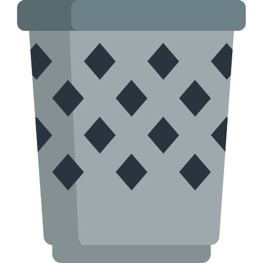 Trash bin garbage basket icon