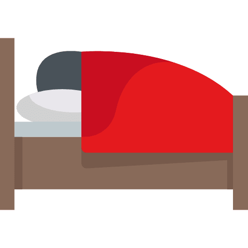Bed furniture and household bedroom bed icon