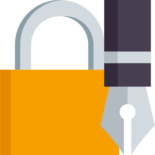 Padlock security locked tools and utensils icon