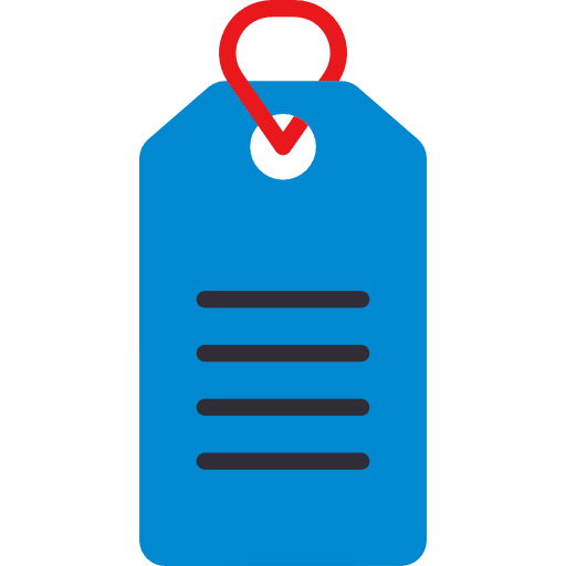 Tag commerce and shopping price tag icon