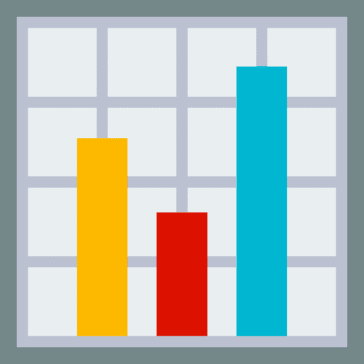 Bar chart business and finance bar chart seo and web icon