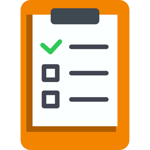 Clipboard verification tasks criteria icon