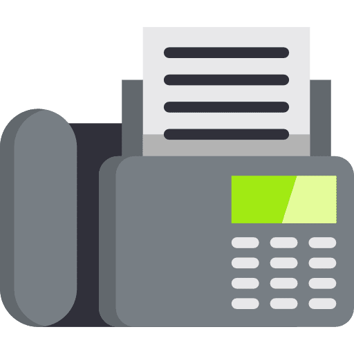 Fax office material phone technology icon
