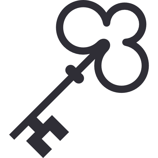 Key passkey tools and utensils access icon
