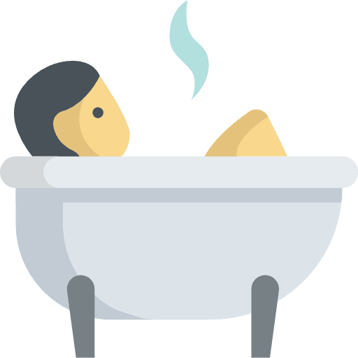 Bathtub furniture and household hygienic bath icon