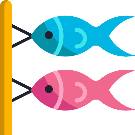 Koinobori cultures symbols oriental icon