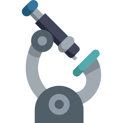 Microscope medical education tools and utensils icon