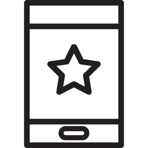 Smartphone communications favorite star icon