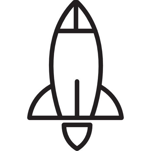 Rocket seo and web rocket launch deploy icon
