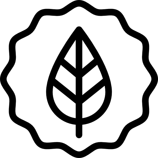 Organic sticker food and restaurant bio icon