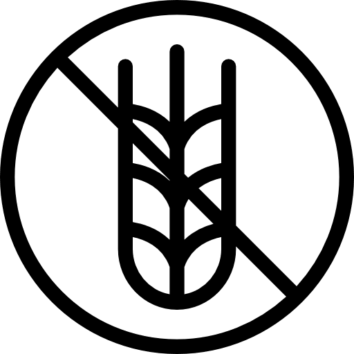 Gluten free flour plant food and restaurant icon