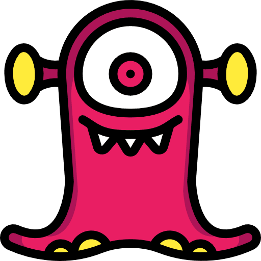 Monster halloween cyclops terror icon
