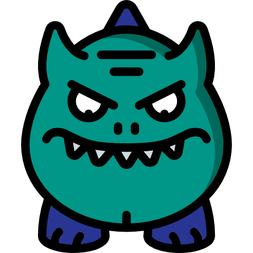 Monster fear terror halloween icon