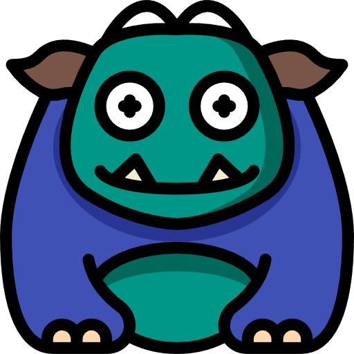 Monster scary terror spooky icon