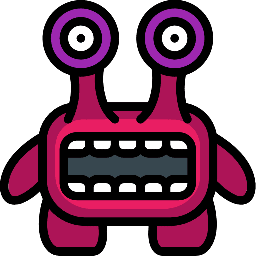 Monster spooky monster horror icon
