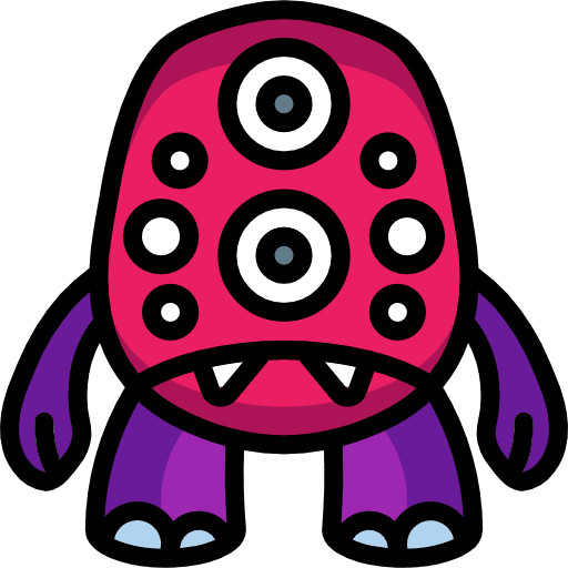 Monster terror horror spooky icon