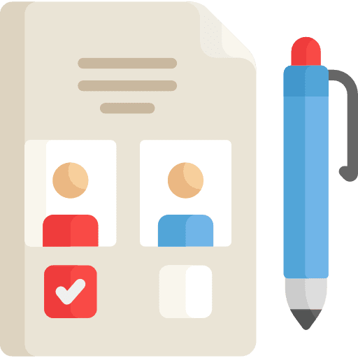Ballot pencil vote election icon