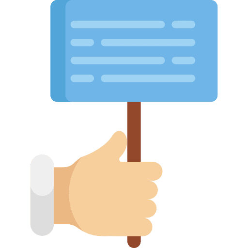 Support protest sign miscellaneous icon