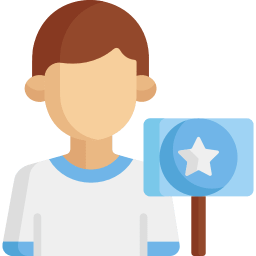 Supporter boy man supporter icon