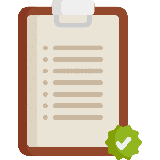 Clipboard checking clipboard verification icon