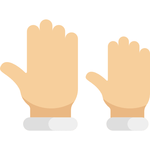 Raise hand education class student icon