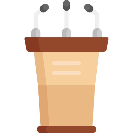 Speech speech education podium icon