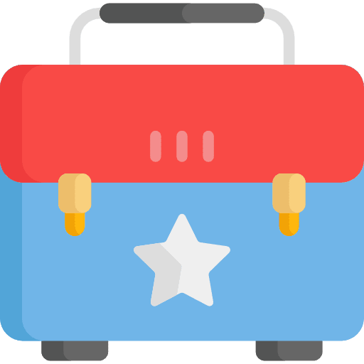 Briefcase suitcase travel business icon