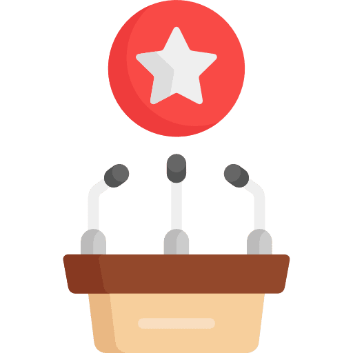 Speech presentation microphones speech icon