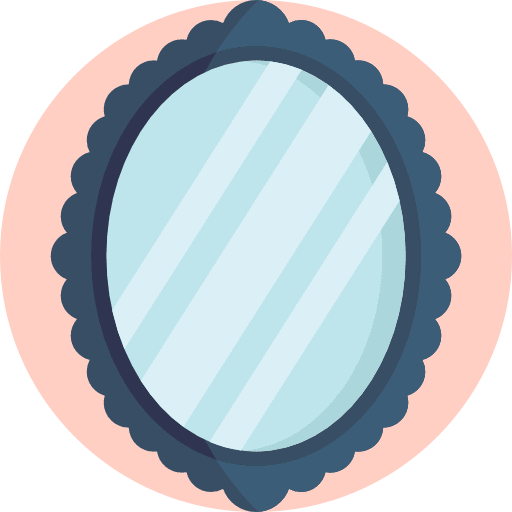 Enchanted mirror fantasy folklore magician icon