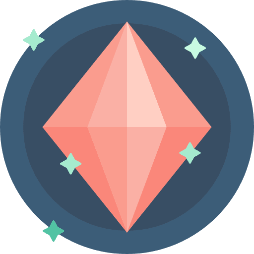 Crystal jewel stone shapes icon