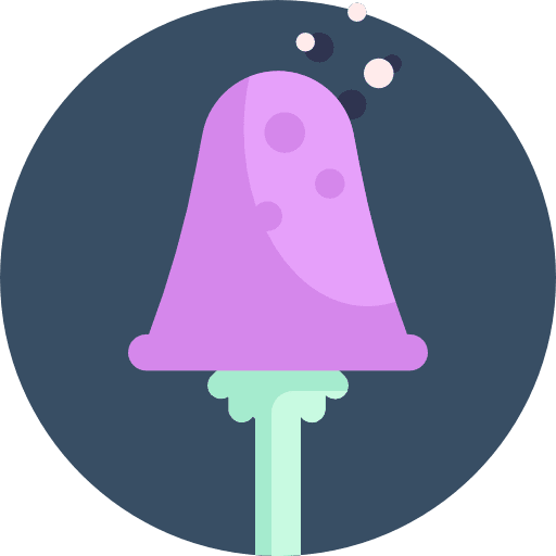 Mushroom forest fairy tale fantasy icon