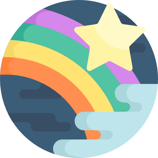 Rainbow weather nature night icon