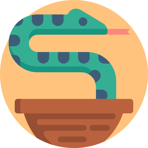 Snake wild life basket reptile icon