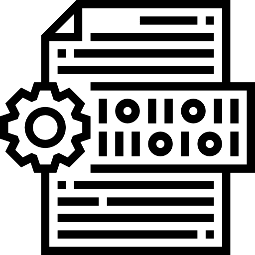 Binary code numbers writing edit tools icon