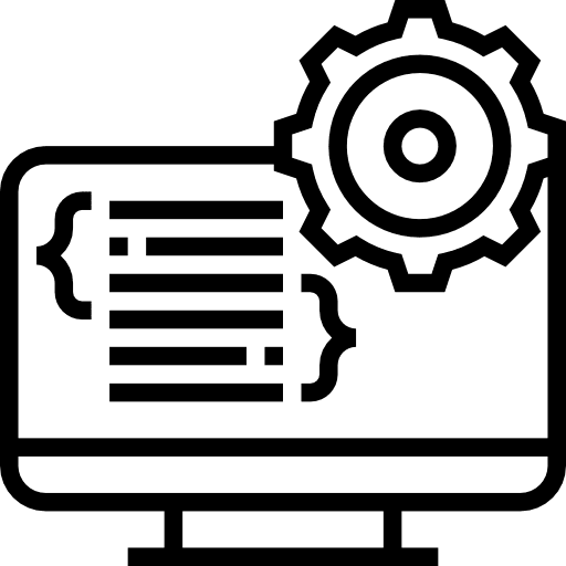 Programming gear website features icon