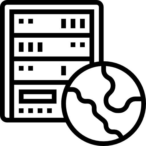 Hosting server files multimedia icon